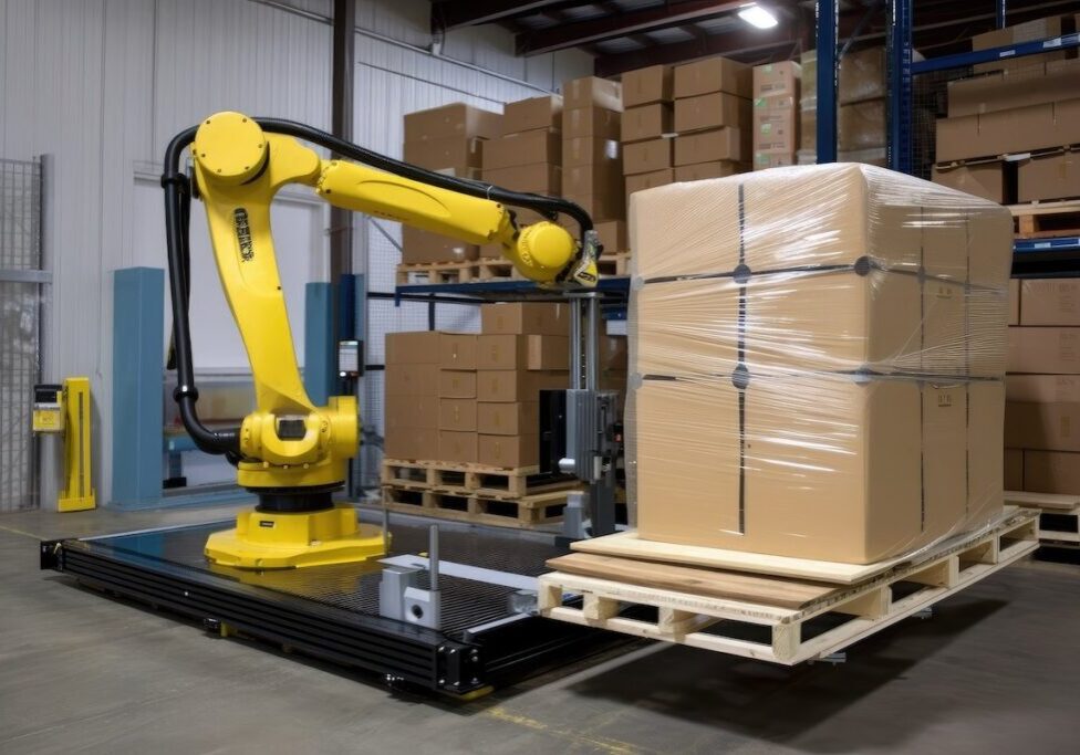 Robot paletizador de cajas para operaciones logísticas